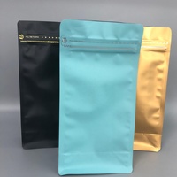 Sacs à fermeture éclair en PE personnalisables, résistants à l'humidité, pour le stockage des aliments, finition givrée noire/blanche, capacité de 10 oz, logo