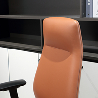 Chaise de bureau ergonomique de luxe avec dossier haut en cuir PU, siège pivotant pour dirigeant et manager