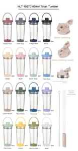New Tritan Straw Tumbler Wide-Bore <strong>Boba</strong> Compatible Portable Handle Flip Straw Leak-Proof Plastic Drinkware for Daily <strong>Bubble</strong> - Product Image 6