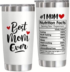 Gobelet isotherme en acier inoxydable de 20 oz personnalisé avec logo, cadeau idéal pour la meilleure maman - Product Image 1