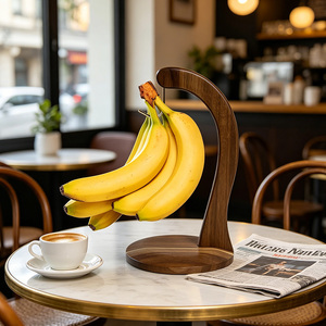Organizzatore per Dispensa Domestica in Legno di Banano con Base Rotonda Stabile, Braccio Curvo Anti-Caduta e Finitura Senza Bave, Personalizzato in Fabbrica - Product Image 5