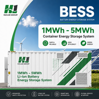 Conteneur de stockage de batteries lithium-ion refroidies par air HJ 1MW 3MWh 2.5MW 5MWh 20 pieds pour l'alimentation de secours des énergies renouvelables