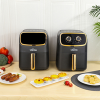 Friteuse à air 5L 1350W, four électrique multifonctions, appareils électroménagers intelligents portables avec protection contre la surchauffe, couleur personnalisée