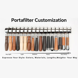 Portafiltro sin Fondo, Compatible con el Portafiltro Barista Express, con Portafiltro de Acero Inoxidable y Mango de Madera de Olivo - Product Image 4