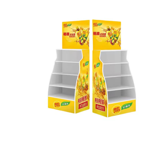 Картонная стойка для напитков с настраиваемыми полками, экологичная, напольная, для рекламных акций в магазинах и супермаркетах - Product Image 2