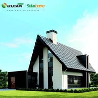 Carrelage solaire double verre 30w panneau solaire tuiles de toit à énergie solaire pour la construction de toits
