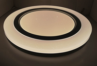 Plafonnier LED moderne de luxe léger en PVC, construction en acier, température de couleur réglable AC, IP20, garantie 2 ans, pour hall d'entrée