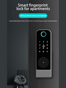 Tuya Factory Unlocking <b>Remotely</b> Smart Waterproof Aluminum Alloy Fingerprint ReaderDoor <b>Lock</b> for Wood External Door cloud - Product Image 2
