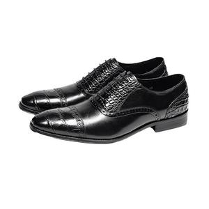 Zapatos Oxford de cuero - zapatos de vestir de cuero genuino para hombre, formales, de negocios, casuales, para boda, transpirables, zapatos Oxford para hombre - Product Image 3