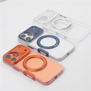 Funda Magnética Transparente de Lujo para iPhone 17 16 Pro Max con Anillo Metálico de 360°, Carga Inalámbrica, Delgada, Resistente a Impactos y Rígida - Product Image 2