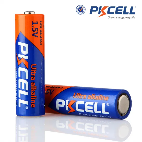 PKCELL-Pilas AA AM3 de 15v, Pilas alcalinas AA LR6 n. ° 5, de 1,5 v batería seca, Pilas aa para electrodomésticos