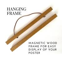Cadre magnétique en bois de teck pour affiches, personnalisable avec logo, cadre photo, barres de tension en bois pour toiles, pour usage domestique - Vente en gros