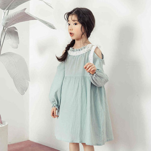 สินค้าใหม่ ชุดเดรสเด็กผู้หญิงผ้าฝ้ายสำเร็จรูปแบบเปิดไหล่ พร้อมราคา สำหรับเด็กเล็ก ขายส่งจากจีน - Product Image 4
