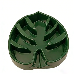 Comedero Lento para Mascotas con Diseño de Hoja, Dispensador de Alimentos para Perros y Gatos - Product Image 2