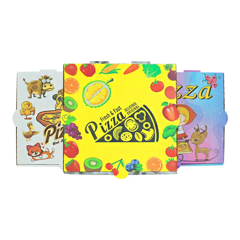Caja De Carton Corrugado Personalizada Caja De Color Impa Caja De Embalaje De Calidad Alimentaria Pizza