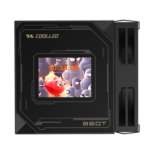 Coolleo b60t Màn hình LCD hiển thị không khí làm mát bằng màu đen CPU tản nhiệt I7 lga1851 AM5 9800x3d - Product Image 2