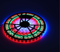 Bande LED Intelligente Numérique RGB Étanche avec Programmation IC, Profil en Aluminium Flexible SMD2835 DC24V pour Aménagement Paysager, Lentille Optique IP20