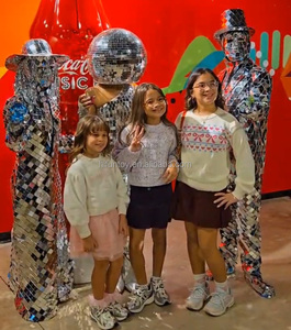 Funtoys, el Nuevo y Popular Disfraz de Robot con Luces LED Plateadas, Disfraz de Espejo Plateado para <span class=keywords><strong>Mujer</strong></span>, para Fiestas y Actuaciones - Product Image 2