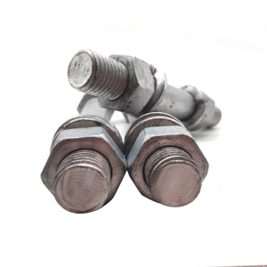 De acero DIN 940 grado 4,8, 5,8 de 6,8 m8 m10 HDG de doble final <span class=keywords><strong>perno</strong></span> <span class=keywords><strong>prisionero</strong></span> con tuercas y primavera arandelas - Product Image 6