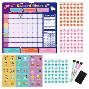 Customized 2024 New Products Kids Reward Chart Kids Chore Chart Dry Erasable Magnetic Reward Daily Chore Planner Sheet