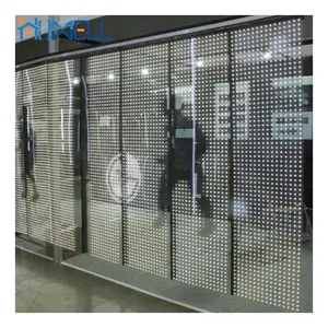 Transparente LED-Film anzeige Bildschirm Video Wand Flexi Film Werbung für Glas
