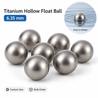 Bola Apung Titanium OEM 6.35mm 1/4" Berongga Tipis Tanpa Sambungan untuk Kontrol Level Sensor Katup