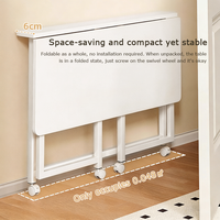 Table de chevet pliable pour chambre à coucher, bureau d'étudiant portable, bureau mobile, bureau d'ordinateur