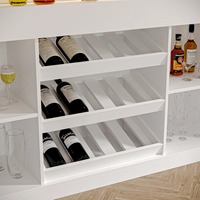 Estante para Vinos de Diseño Moderno Personalizado al por Mayor con Estantes y Luces LED USB para Exhibición en Bar en Casa
