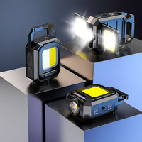 Lampe de travail LED COB TAIKOO rechargeable, magnétique, pour réparation automobile, mini lampe de travail, lampe torche porte-clés pour extérieur