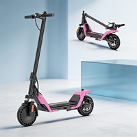 Trottinette pliable à frein à disque D03 rose, cadre en fer 8,5 pouces, vitesse rapide, hauteur réglable, pour femmes, prix usine