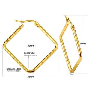 Pendientes Cuadrados de Acero Inoxidable y Titanio, Estilo Europeo y Estadounidense, Último Modelo, Sencillos, Venta al Por Mayor, Suministro de Fabricantes - Product Image 3