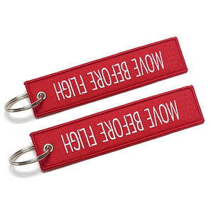 Porte-clés brodé avec logo personnalisé porte-clés en tissu bon marché porte-clés brodés vierges - Product Image 4