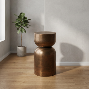 Mesa Consola Redonda de Metal Moderna, Diseño Minimalista, Base de Pedestal, Mueble para Sala de Estar, Decoración Estable para el Hogar, ¡Éxito de Ventas! - Product Image 6