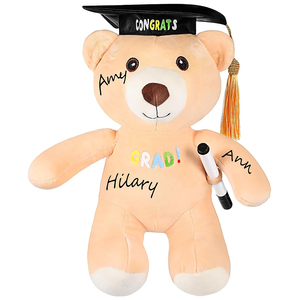 Ours en peluche personnalisé de haute qualité de 11 pouces avec stylo pour autographie, Cadeau de remise de diplôme pour la promotion 2026, Ours signature pour félicitations de diplômé - Product Image 1