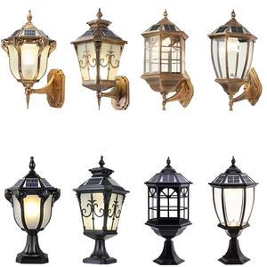 Lámpara Solar de Jardín, Lámpara LED Impermeable para Exteriores, Lámpara Decorativa para Pared, Puerta, Pilar, Columna, IP65, para Patio de Villa, con Control Remoto - Product Image 1