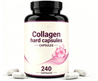 Capsules de collagène, complément alimentaire beauté, 240 unités, collagène hydrolysé pour les soins quotidiens de la peau et du corps
