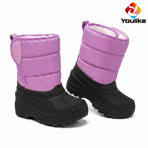 Bottes d'hiver imperméables pour filles, doublées de polaire chaude, couleur personnalisée YL-26342, pour enfants - Product Image 1