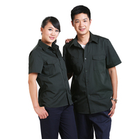 Bestseller Plus Size Korte Mouw Blauw Industriële Custom Mens Monteur Werkkleding Shirts