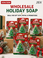 Jabón de Árbol de Navidad de Marca Privada 100g, Regalo Navideño, Limpieza Suave, Barra Festiva Novedosa, Fabricante OEM ODM con Empaque Personalizado