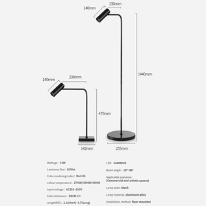Hiện Đại Sang Trọng Nhôm Đèn Sàn Với Có Thể Điều Chỉnh Chùm Góc Vuông Đứng Một Mình Chiếu Sáng Hot Bán Thiết Kế Phong Cách Kim Loại Bóng Râm - Product Image 3