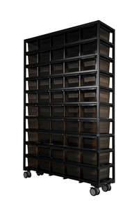 Sistema de estanterías de acero inoxidable NS6045 para serpientes, estantería de cría multinivel para pitones de bola con caja de ocultación hecha de plástico para mascotas. - Product Image 3