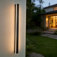 Lampe murale extérieure LED blanc chaud, éclairage décoratif, étanche IP65, bande lumineuse en aluminium pour jardin et aménagement paysager