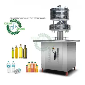 Semi automatic gravity glass bottle wine alcohol beverage 12 head nozzle rotary bottling machine