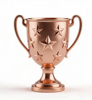 Maßgefertigte Zink-Metall-Kunsttrophäen Fußball-Wettbewerbspreise Sport-Souvenirs Sport-Meisterschaftstrophäe Langlebig Vergoldet