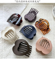 Pince à cheveux/clip à mâchoires en forme de goutte d'eau, creuse, réglable, en PC mat écaille de tortue, antidérapante, élégante, passe-partout pour femme au quotidien