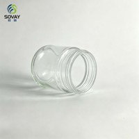 Stoples Kaca Bening Mulut Lebar 200ml untuk Pengawetan Buah, Selai Kacang, dan Sayuran Asinan