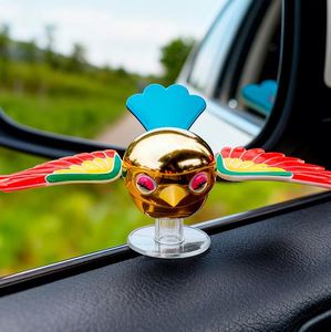 Adorno Creativo para Coche con Forma de Pájaro Volador Impulsado por el Viento, Figura con Alas Simuladas, Soporte Adhesivo para Motocicleta, No Requiere Energía, Regalo Silencioso - Product Image 6