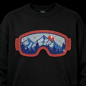 Motif thermocollant en strass pour masque de <span class=keywords><strong>ski</strong></span> de montagne, souple et durable, pour la décoration de vêtements, <span class=keywords><strong>chaussures</strong></span> et chapeaux - Product Image 2