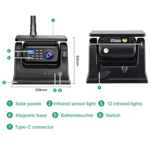 Greenyi Năng Lượng Mặt Trời Năng Lượng 5G <span class=keywords><strong>Wifi</strong></span> Từ Không Dây Sao Lưu Xe Tải Trailer Rvs Xếp Máy Ảnh 1080 IR Tầm Nhìn Ban Đêm Cho <span class=keywords><strong>iPhone</strong></span> <span class=keywords><strong>Android</strong></span> - Product Image 5