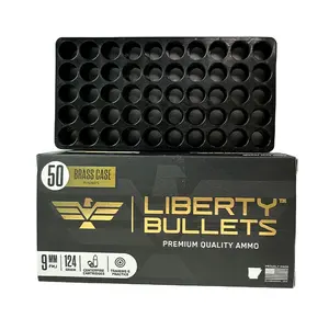 Benutzer definierte Golds tempel 9mm Getreide FMJ Center fire Pistol Munition Box Verpackung mit Tablett